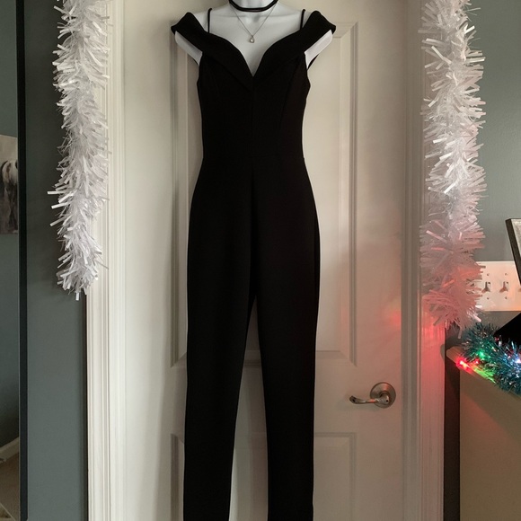 clothes envy Other - Off Shoulder Pant Romper *Necklaces NOT Included*